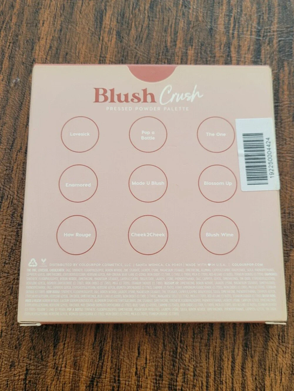 ColourPop Pink & Neutral Eyeshadow Palette - BLUSH CRUSH